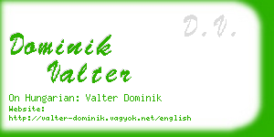 dominik valter business card